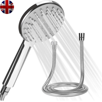 New Shower Large Head Set 5 Mode Function Chrome Handset 1.5 Meter Hose ...