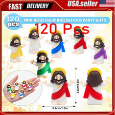 120Pcs Mini Jesus Figurines, Small Little Jesus Toys, Tiny Jesus Figures  ////
