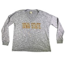 UG Apparel Iowa State Sweater Women's Medium Cyclones Grey Long Sleeve NCAA