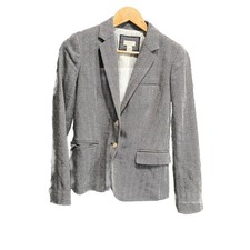 J.Crew Gray Herringbone w/ Gold Buttons Women's Blazer Jacket Size 0