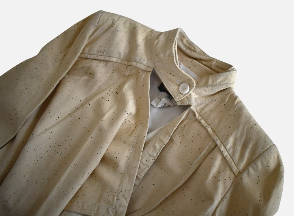 Chaqueta para mujer ANN DEMEULEMEESTER crema CUERO PERFORADO 36 FRANCIA Foto 3 de 4