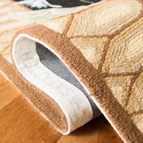 Runner Tropical Floral Hand Hooked Wool Area Rug **FREE SHIPPING** - Image 3 of 3