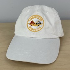 Chevrolet Corvette Strapback Hat White Leather Strap Embroidered Logo NWT