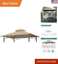 Tettoia di ricambio per gazebo 5x8 - doppio livello, idrorepellente e protetto dai raggi UV