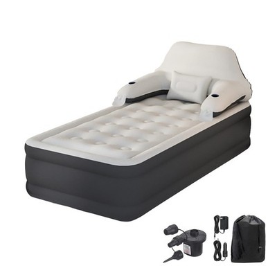 DIMAR GARDEN Twin Size Air Mattress with Headboard and Pump,Blow Up Mattress ...