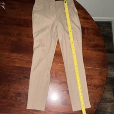 ZARA Women's Beige Dress Pants Pull On Straight Leg Casual 32in Inseam