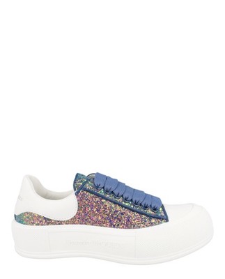 Alexander McQueen Womens Glitter Low-Top Sneakers