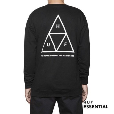HUF Essentials Triple Triangle Sweatshirt black