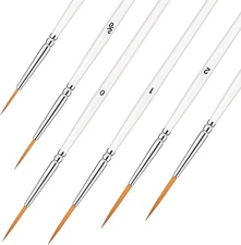 Script Liner Brush, 6 PCS Highly Flexible Paint Brushes Extra Long Fine Small 