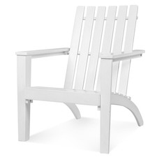 Acacia Wood Adirondack Chair Outdoor Recliner Sun Lounger Patio Furniture White