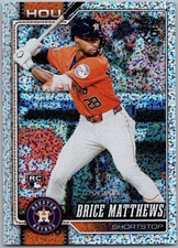 2026 Topps Confetti Foil Brice Matthews Rookie Parallel Card RC #132 Astros