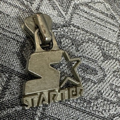 Vintage Starter Jacket Metal Zipper Pull Fob