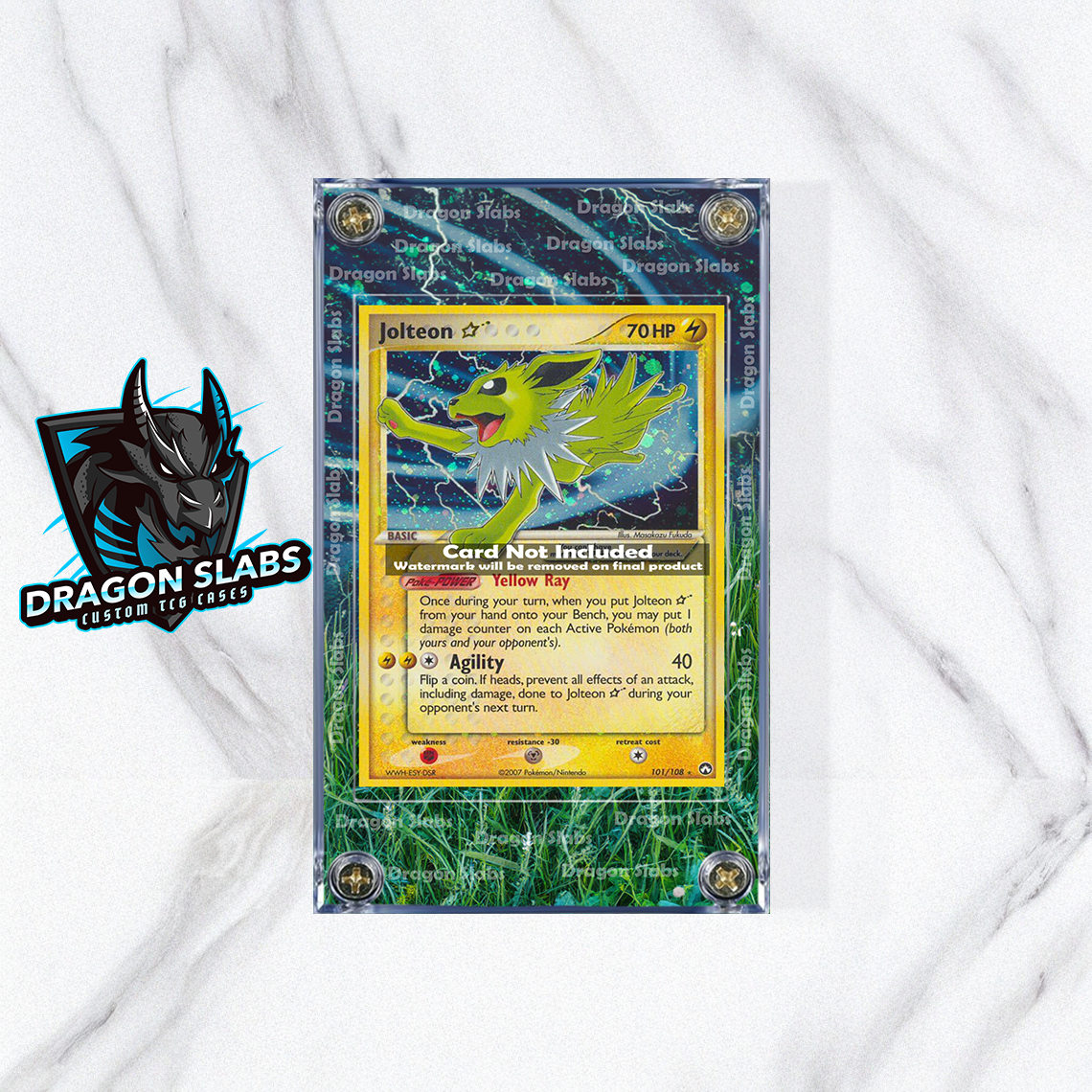 Pokemon Jolteon Gold Star 101/108 Custom Extended Artwork Case