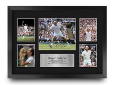 Roger Federer Signed Tennis A3