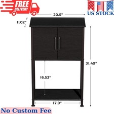 5-10 Gallon Fish Tank Stand, Metal Double Aquarium Stand with Cabinet for Fish T
