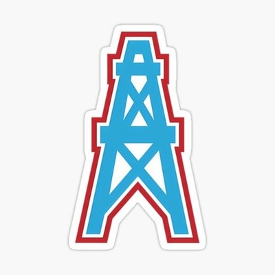 Houston throwback logo vintage oilers Funny Sticker decal  4'' Glossy  tennesee
