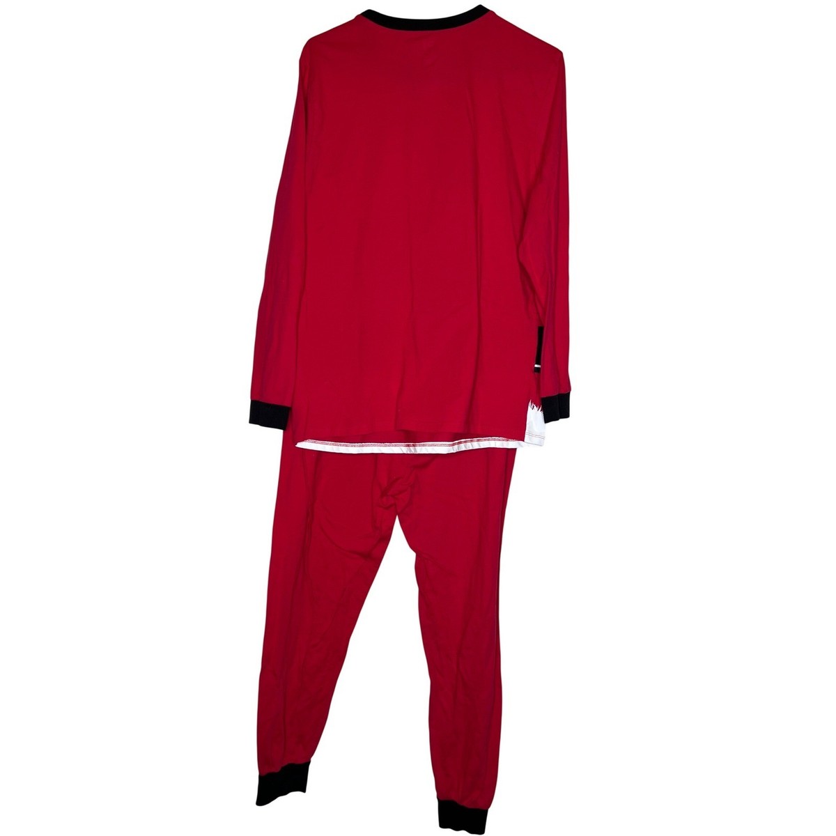 PJ Place Mens Santa Claus Christmas Pajama Set Red Large 2 Piece PJ Set View 5