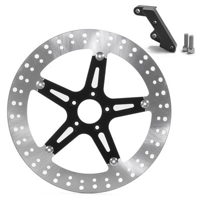Floating 15'' Big Front Brake Rotor Bracket For Harley Dyna 00-05 Softail 00-14