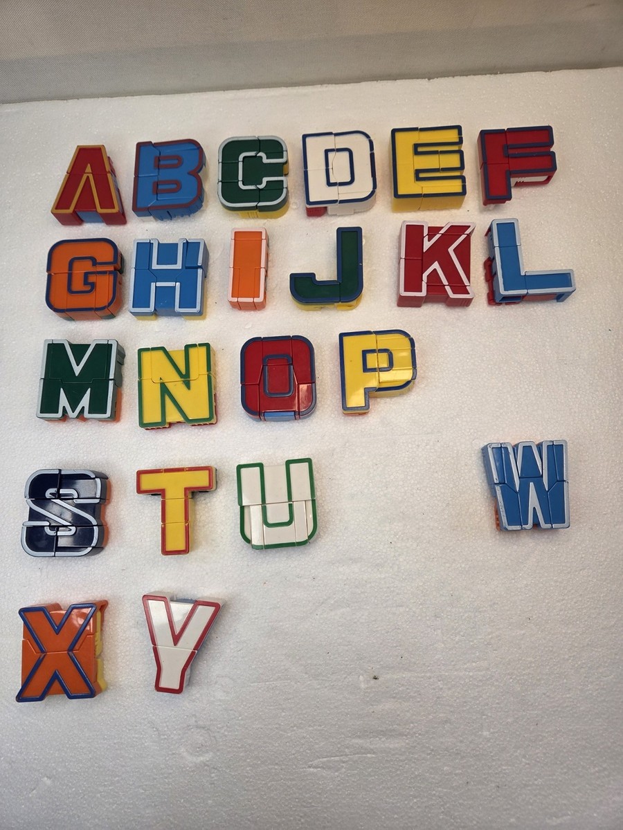 ALPHA BOTS Alphabet Robot Transforming Figures Complete Set of 24