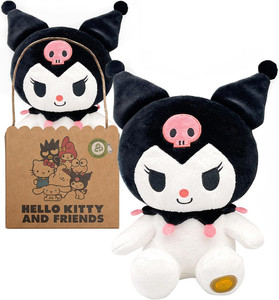 - Sanrio Kuromi Peluche 24 Cm in Borsetta Di Cartone