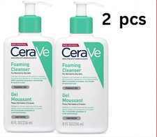 2x CeraVe Foaming Cleanser For Normal to Oily Skin Face Body 236ml New Free P&P