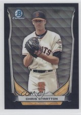2014 Bowman Draft Top Prospects Chrome Black Wave Refractor Chris Stratton 2f9
