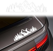 Vinyl Mountain Decal, Waterproof Car Sticker, Mountains Tree Stickers for White
