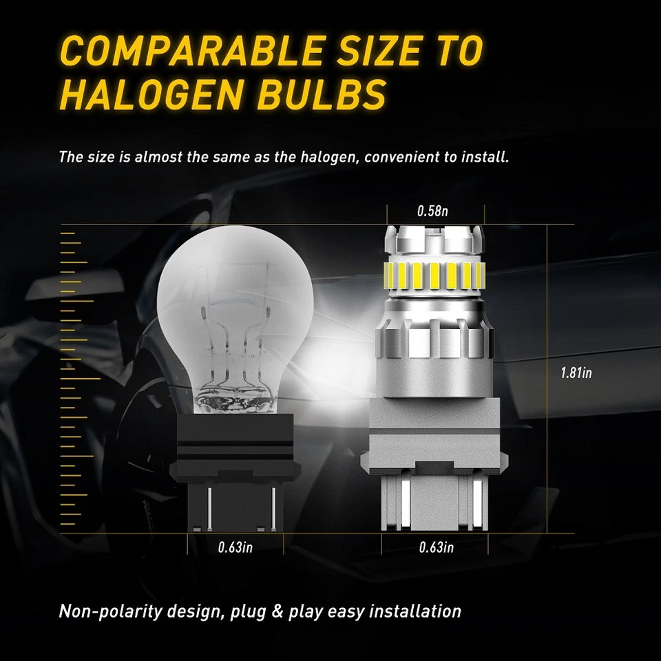 Bombillas LED de reversa de respaldo mejoradas para vehículos universales 3157 3156 4157 Foto 3 de 4