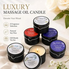 6pc Scented Candles Massage Essential Oil Aromatherapy Stress Relief Gift