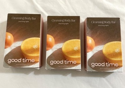 3 Bars (5 oz each) Good Time Cleansing Body Bar, Morning Light, Vegan