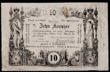 Austro-Hungarian Empire 10 Kreuzer PA93  1.11.1860  XF