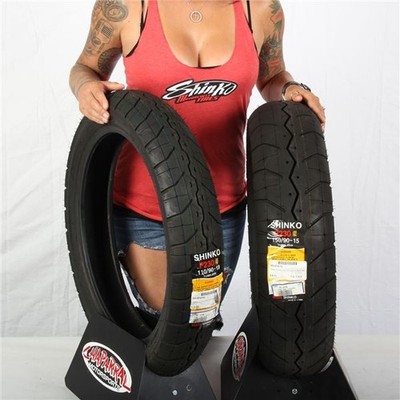 110/90 18, 150/90 15 Shinko 230 Tour Master Tire Kit
