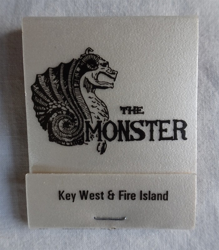 Vintage Matchbook, The Monster Disco & Rest., Key West & Fire Island, Gay, LGBTQ