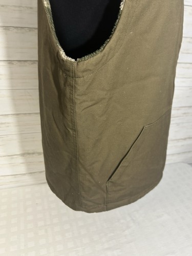 Cabela's Berber Fleece Canvas Windshear Outfitter Camo Vest Reversible LARGE Men - Picture 18 of 23