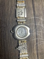 Teacher Watch Women Silver Tone Matte School Dial Apple New Battery 