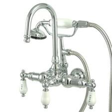 Kingston Brass CC10T1 Vintage Wall Mounted Clawfoot Tub Filler - Chrome