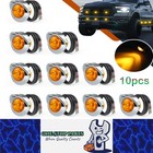 10 x Amber Round LED Side Marker Lamps 1.9CM 12V-24V LED Side Marker Lamps