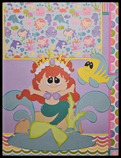 Premade 12x12 Scrapbook Pages Handmade Layout Little Mermaid PCC