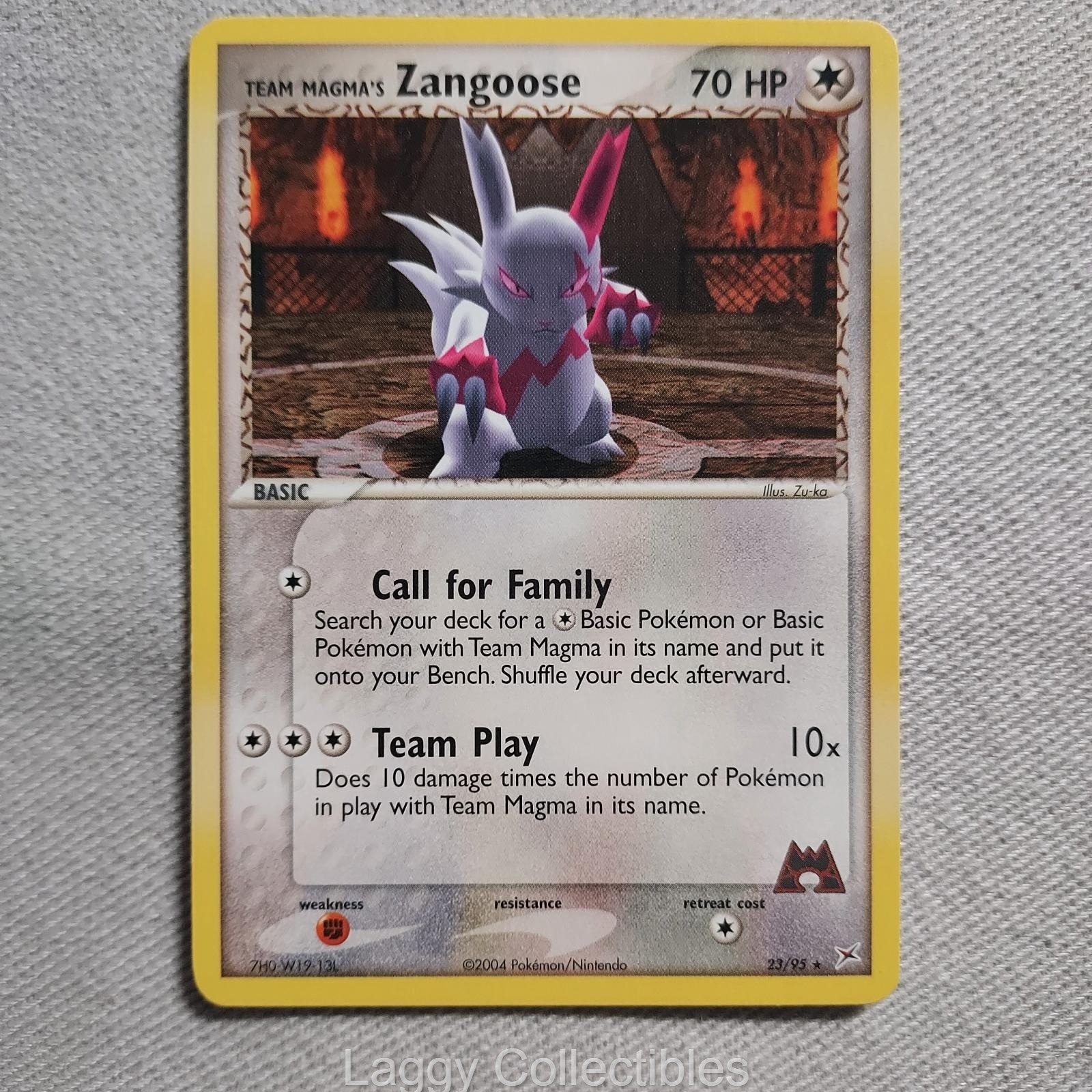 Pokemon Team Magma vs Team Aqua 23/95 Team Magma's Zangoose - Rare - LP