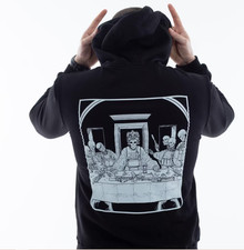 Gothic Skeleton Feast Graphic Hoodie Unisex