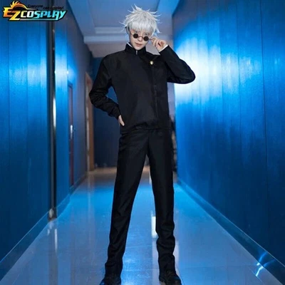 Gojo Satoru Cosplay Uniform von Jujutsu Kaisen Karneval Kostüm mit Perücke Gift