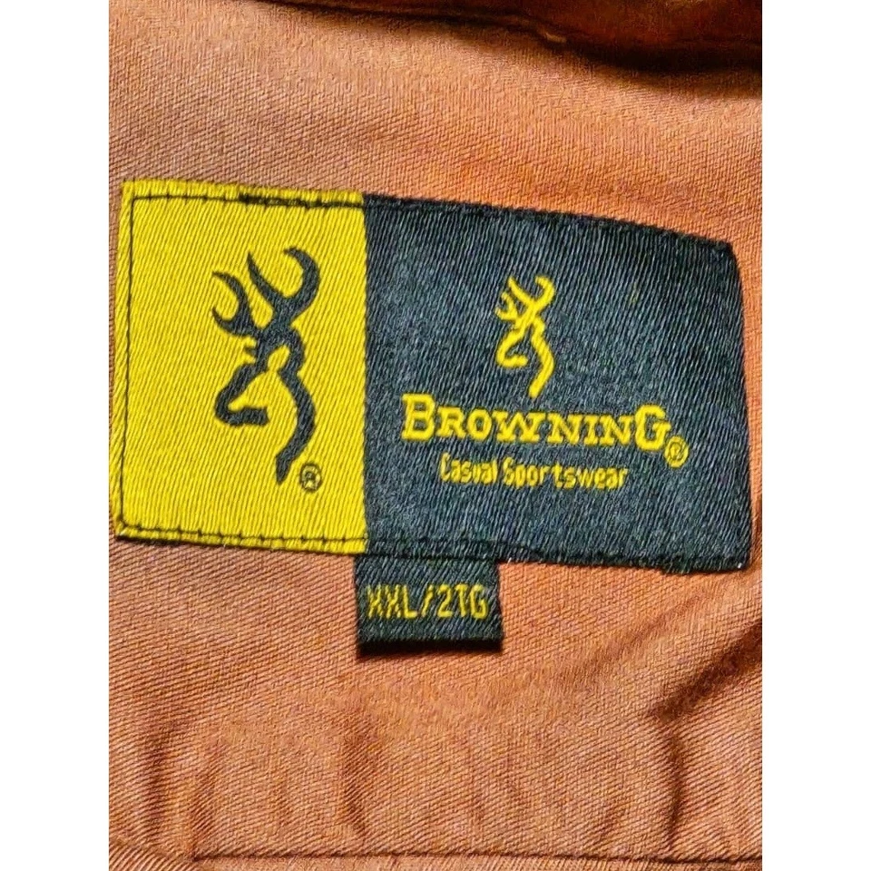 Browning Ropa Deportiva Informal XXL Camisa Abotonada Manga Corta Ciervo Logo Caza Foto 4 de 4