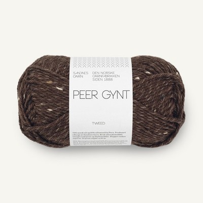 PEER GYNT von SANDNES GARN - DARK BROWN TWEED (3085) - 50 g / ca. 91 m Wolle