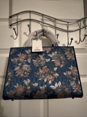 NWT Furla Opportunity Small Tote Toni Denim Blue Multicolor With Strap
