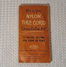 Vintage DuPont Nylon Tire Cord Demonstration Kit Sales Advertising Aid Booklet