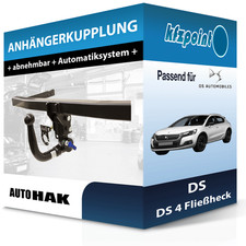 Für DS DS 4 Fließheck 07.2015-12.2018 AUTO HAK Anhängerkupplung abnehmbar neu