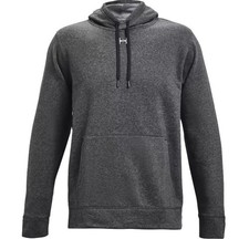 Men's Under Armour Hustle Fleece Hoodie 1300123 Carbon Heather NEW w Tags