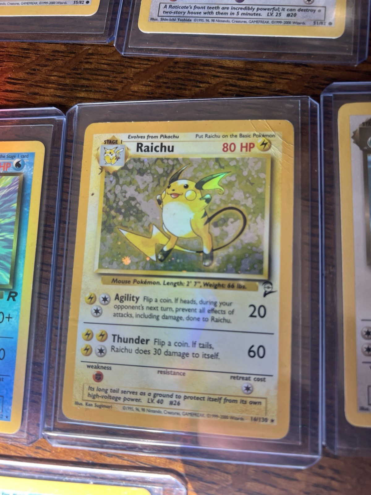 Pokémon TCG Raichu Holo Base Set 2 14/130 WOTC 2000