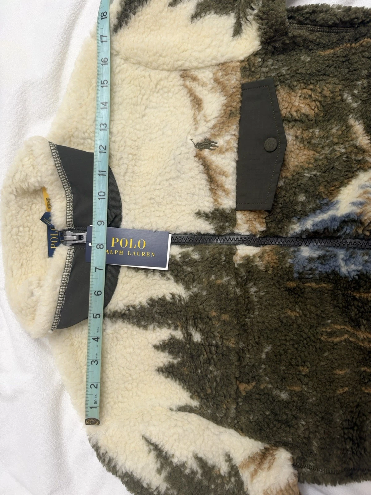 Polo Ralph Lauren High Pile Fleece Sportsman Country Scenic Wildlife Jacket XS image 7