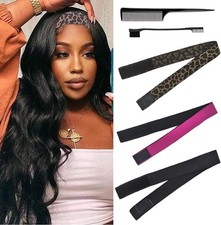 Elastic Bands Set for Wigs and Lace Frontals - 3 pieces with Rat Tail Comb, Edge
